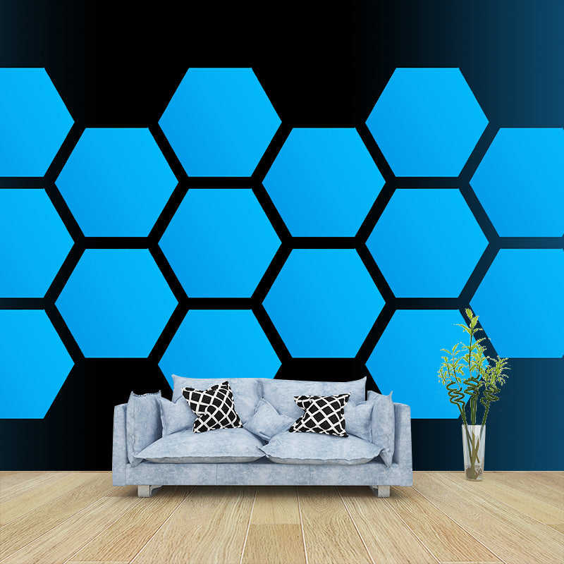 Hexagons Geometry Contemporary Mural Wallpaper for Home Decoration, Waterproofing