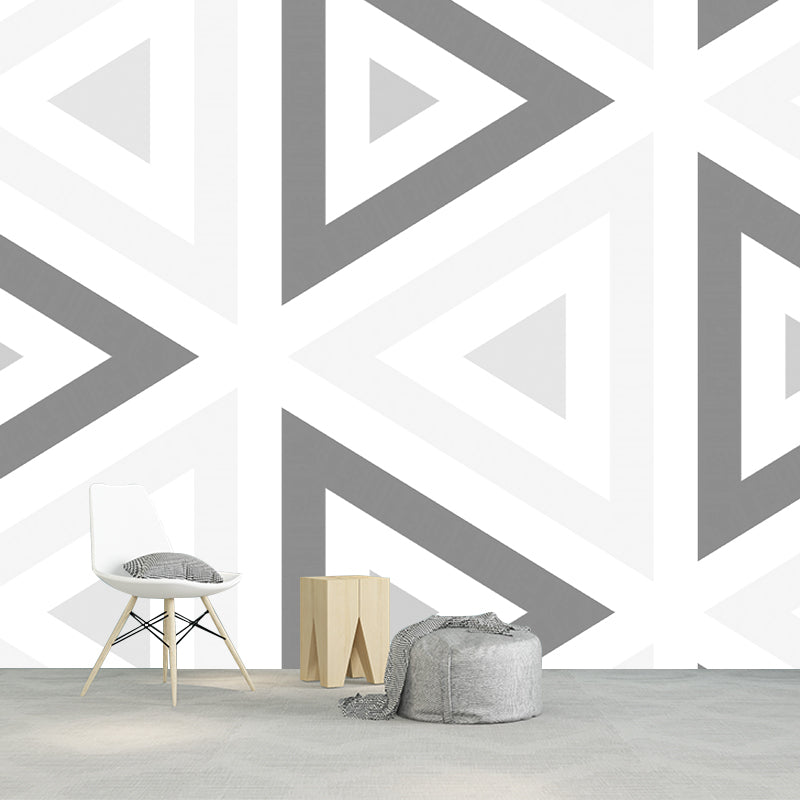 Geometry Pattern Removable Wall Mural for Living Room, Personalized Size Available