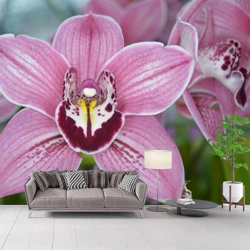 Orchid Flower Wall Covering for Sleeping Room Home Decor, Made to Measure
