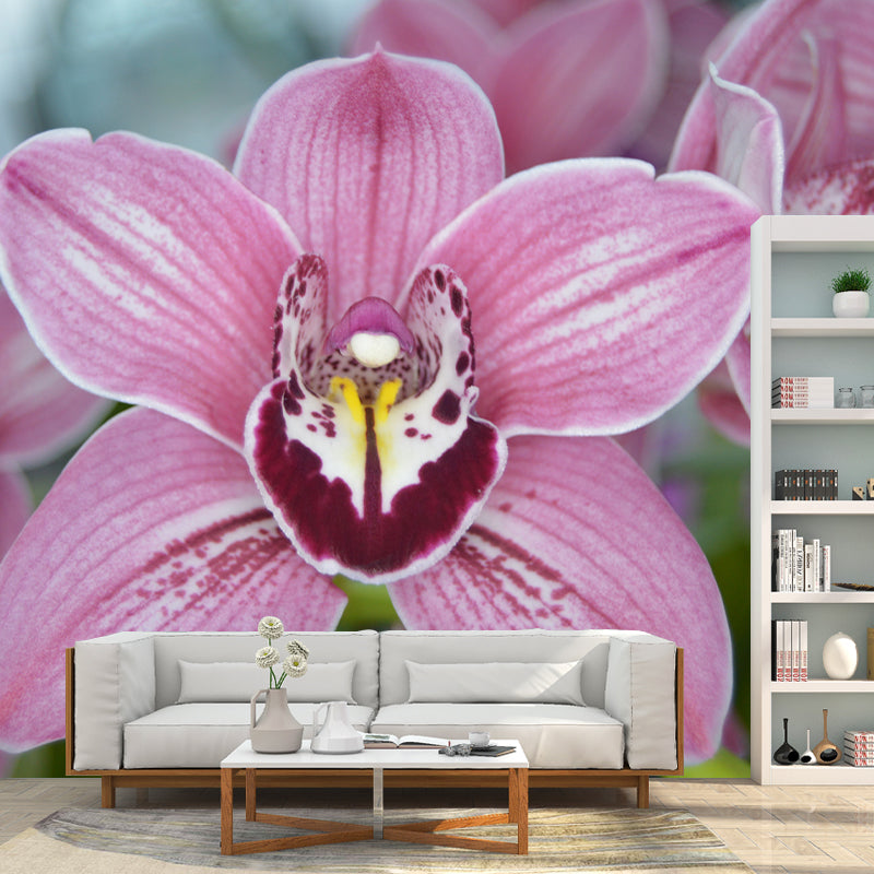 Orchid Flower Wall Covering for Sleeping Room Home Decor, Made to Measure