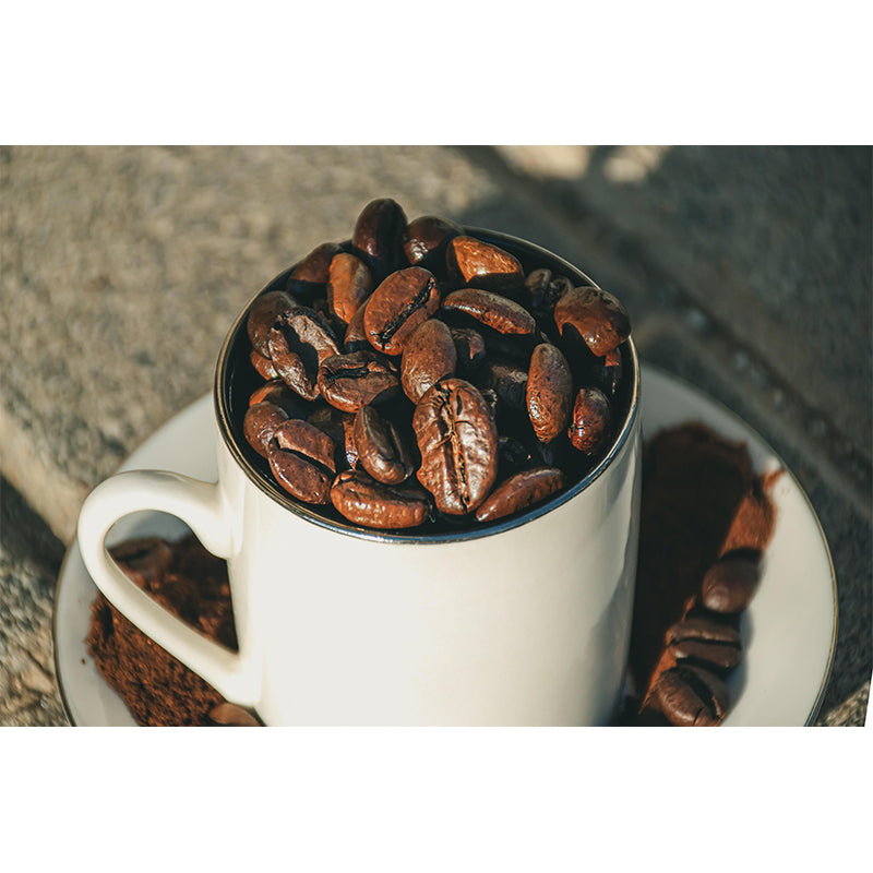 Photography Style Coffee Beans Mural Wallpaper Mildew Resistant for Coffee Shop