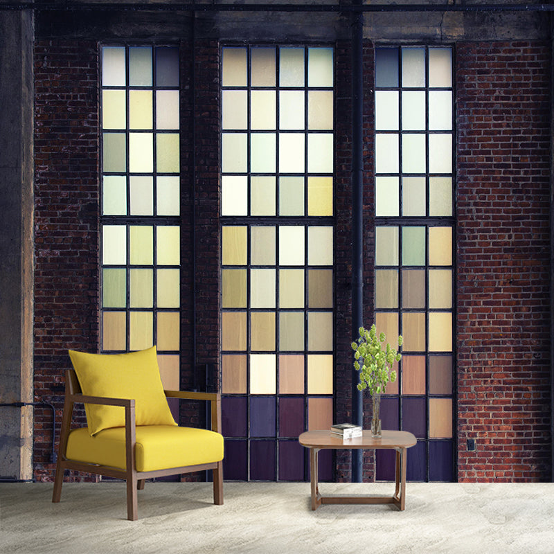 City Construction Mural Wallpaper Mildew Resistant Wall Covering for Bedroom