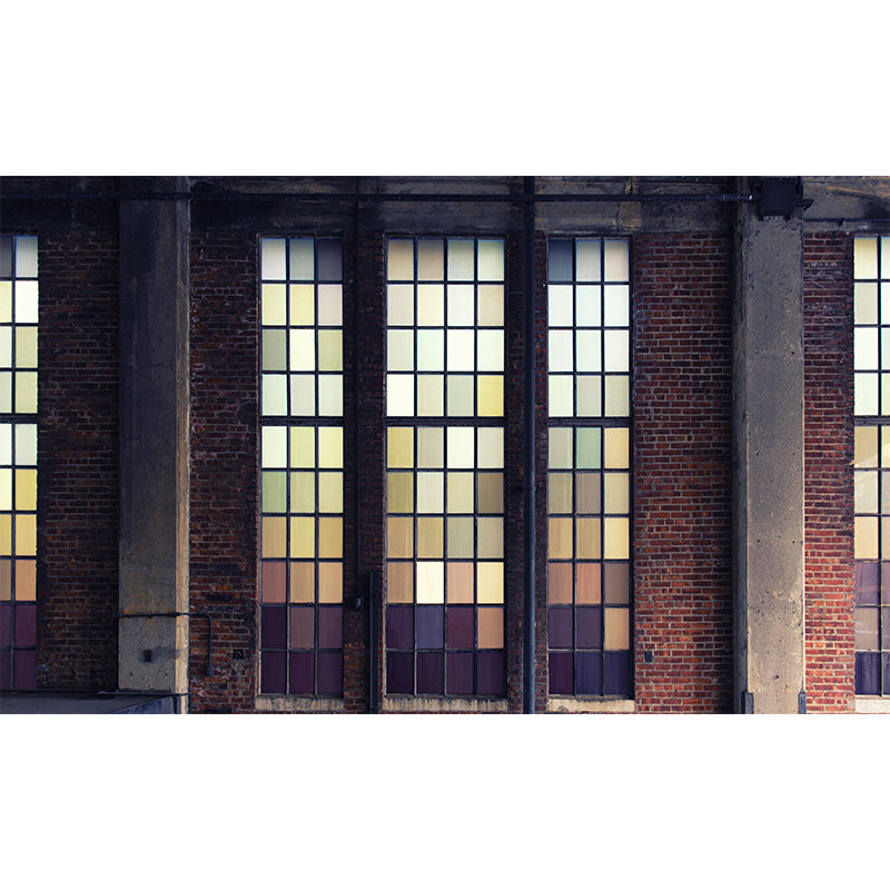 City Construction Mural Wallpaper Mildew Resistant Wall Covering for Bedroom