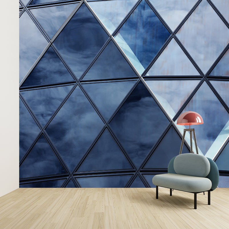 Skyscraper Mural Wallpaper Mildew Resistant Modern Sitting Room Decoration