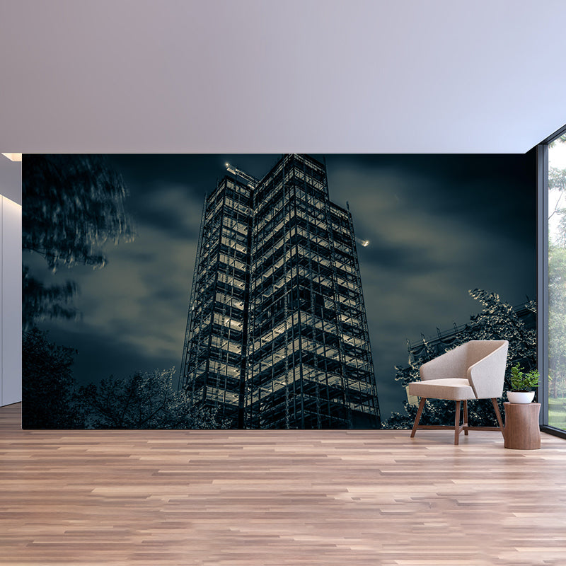 Construction Mural Wallpaper Mildew Resistant Modern Living Room Decoration