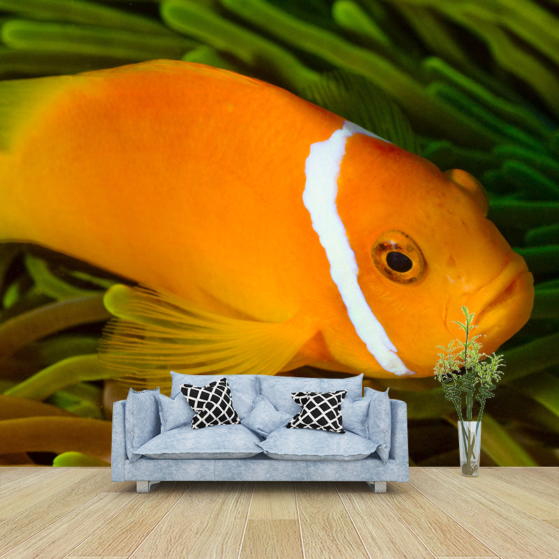 Tropical Beach Style Seabed Mural Mildew Resistant Wallpaper for Sleeping Room