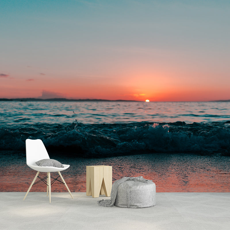 Sea Beach Tropical Wall Mural Modernism Wall Decoration for Sitting Room