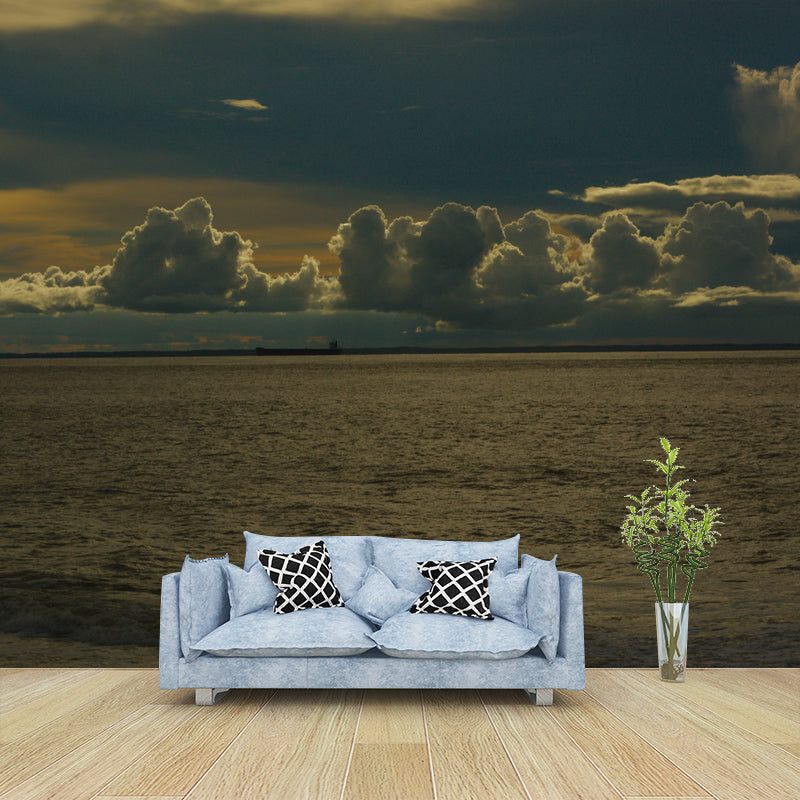 Sea Beach Tropical Wall Mural Modernism Wall Decoration for Sitting Room