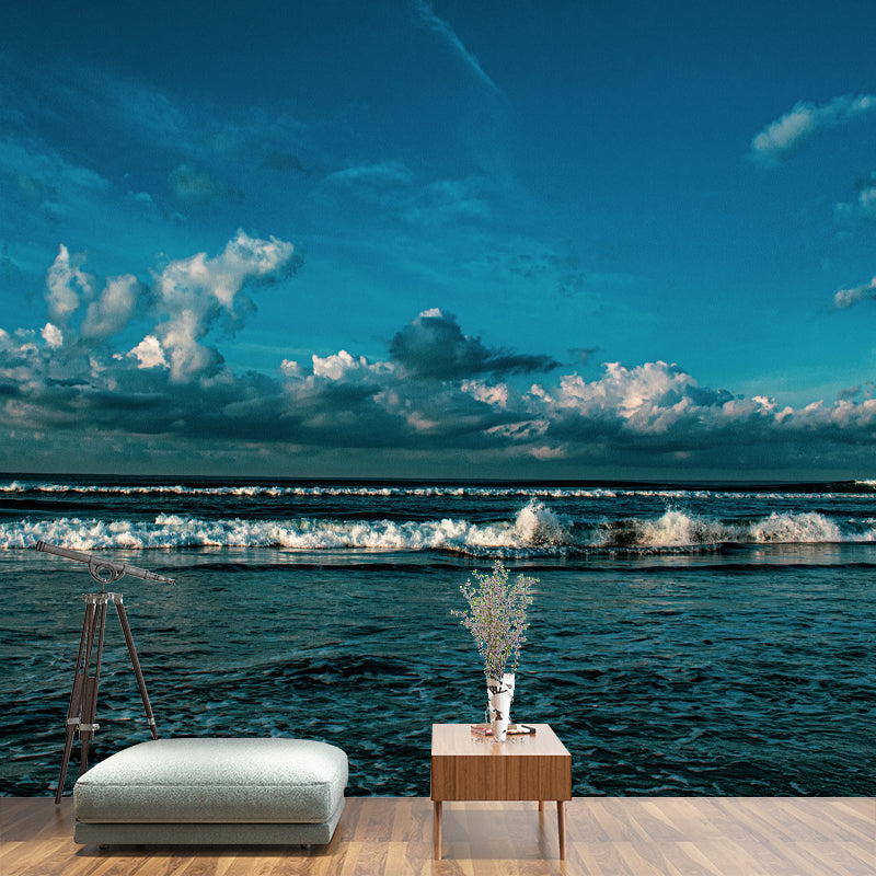 Sea Beach Tropical Wall Mural Modernism Wall Decoration for Sitting Room