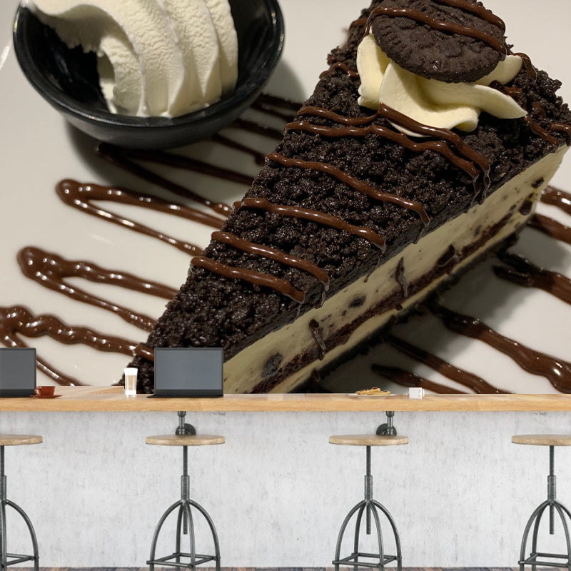 Minimalism Style Cake Dessert Mural for Dessert Shop Baking Shop, Waterproofing
