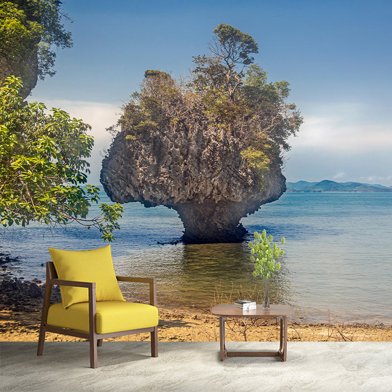 Customized Contemporary Sea Mural Mildew Resistant for Living Room Decoration