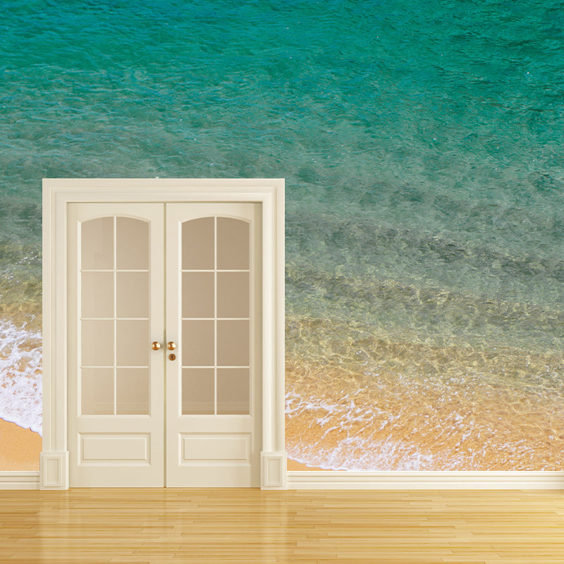 Customized Contemporary Sea Mural Mildew Resistant for Living Room Decoration