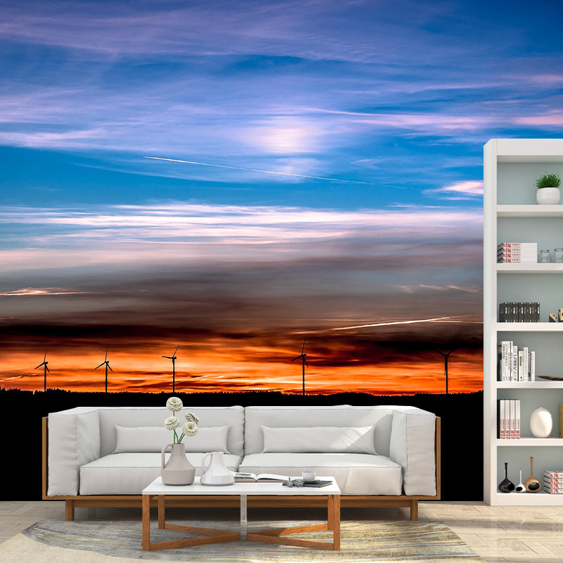 Horizontal Photography Sky Wall Mural Modernism Wall Decoration for Sitting Room