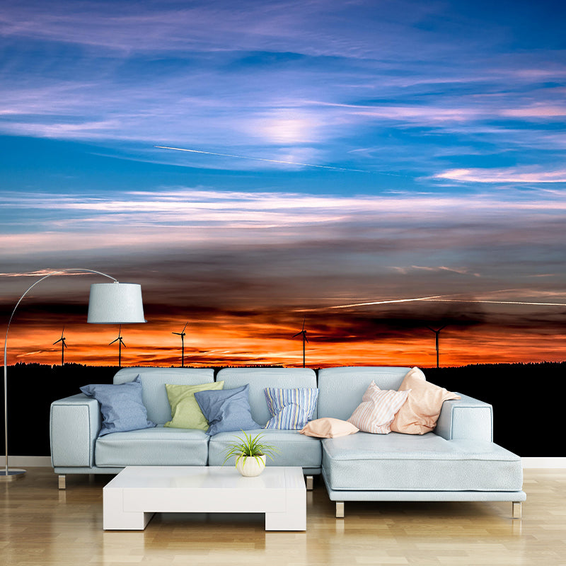 Horizontal Photography Sky Wall Mural Modernism Wall Decoration for Sitting Room