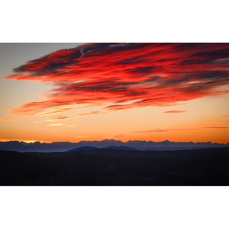 Customized Beautiful Dusk Mural Mildew Resistant for Living Room Decoration