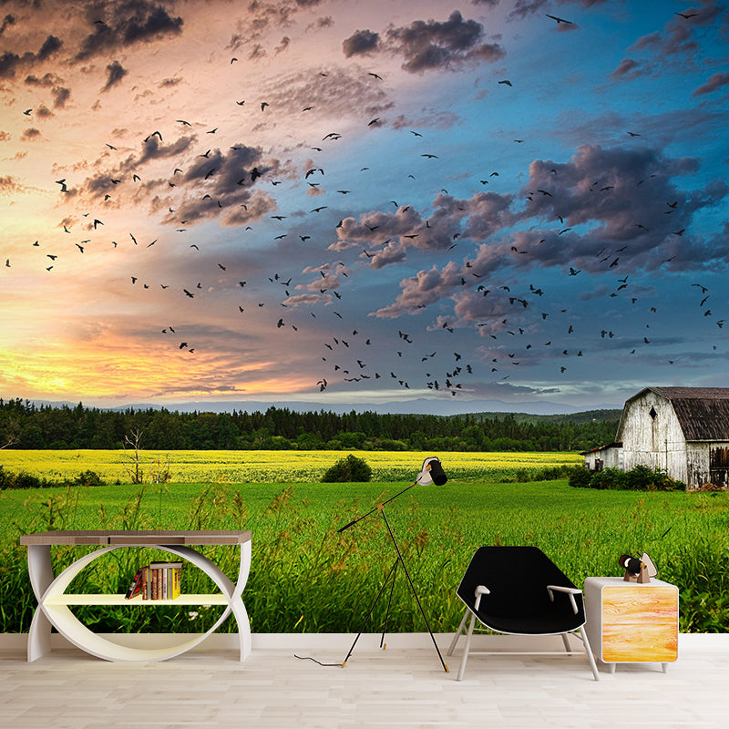 Customized Beautiful Dusk Mural Mildew Resistant for Living Room Decoration
