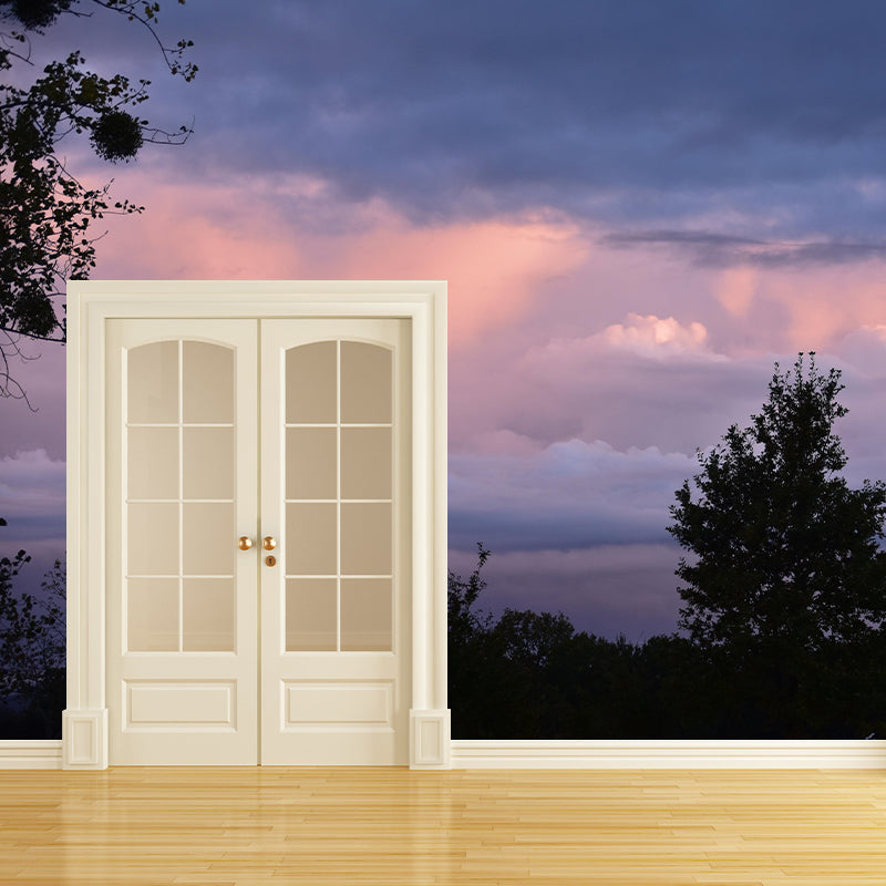 Beautiful Sky Mural Mildew Resistant for Bathroom Decoration