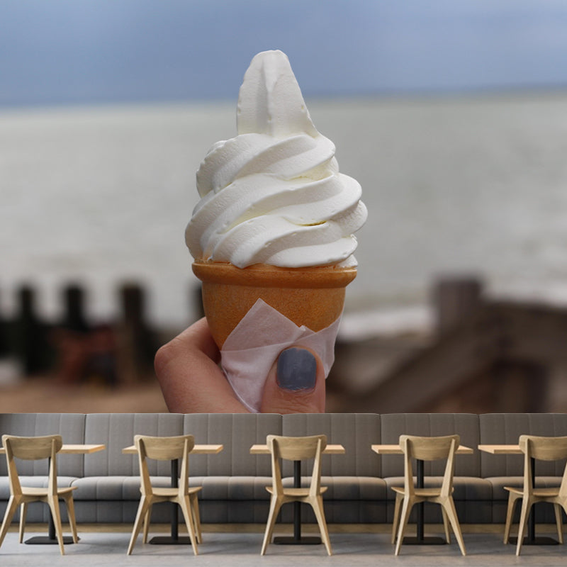 Ice Cream Wall Mural for Cream Shop Decor Contemporary Photography Wall Art