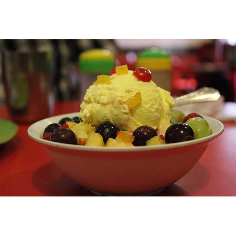 Contemporary Ice Cream Dessert Mural Wall Covering for Dessert Shop