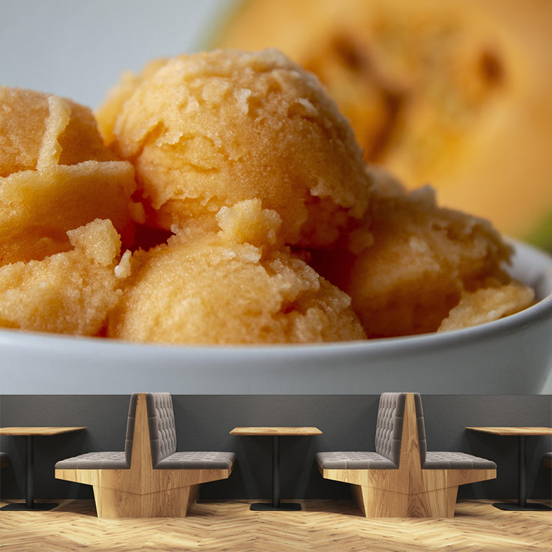 Customized Ice Cream Dessert Mural Photography Style Wall Covering for Dessert Shop