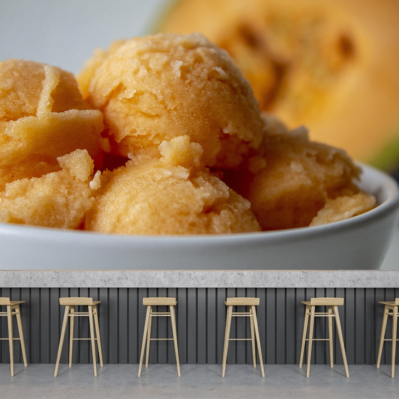 Customized Ice Cream Dessert Mural Photography Style Wall Covering for Dessert Shop