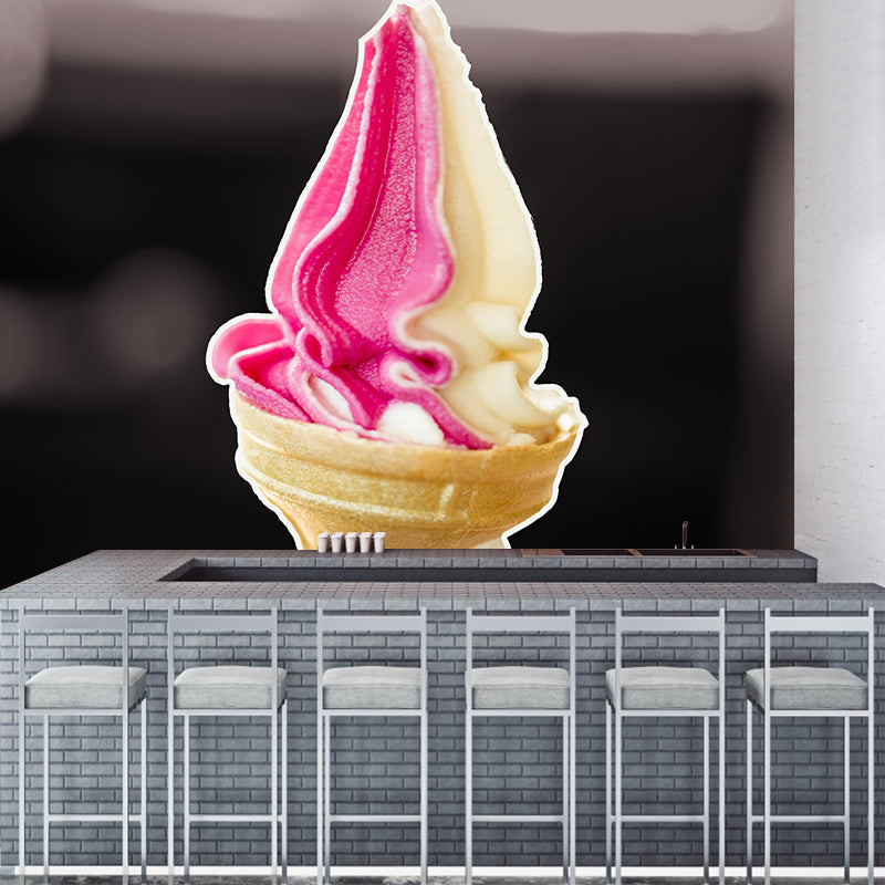 DeliciousIce Cream Dessert Mural Modern Style Wall Covering for Dessert Shop
