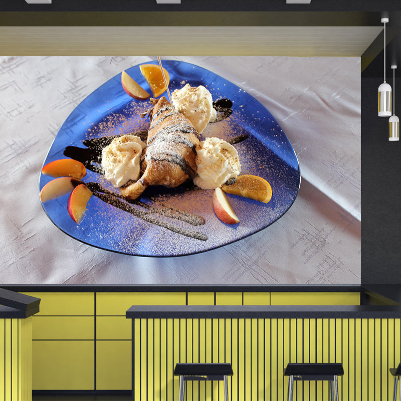 Customized Ice Cream Dessert Mural Modern Style Wall Covering for Cream Shop