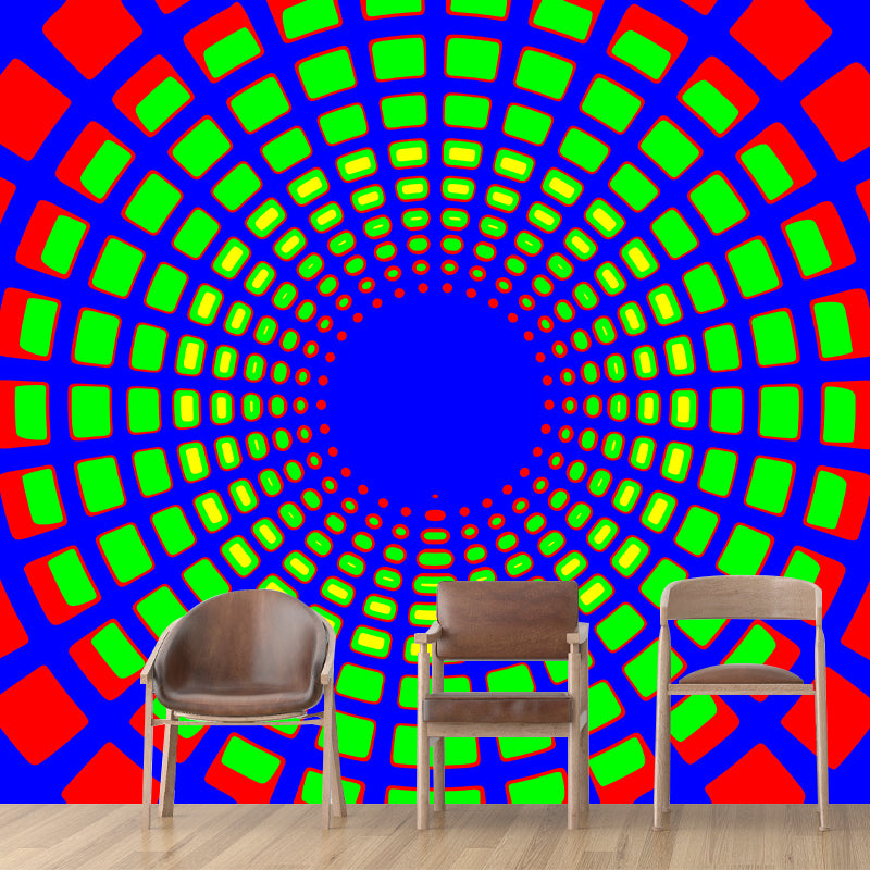 Geometric Circle Mural Decal Wall Art for Home Decor, Moisture Resistant