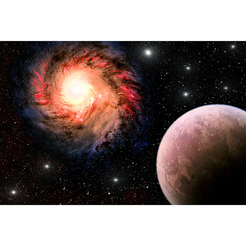 Universe Galaxy Wall Mural Dark Color Mildew Resistant Wall Art for Living Room