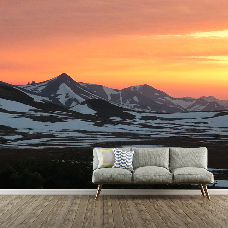 Mountain View Removable Mural Wallpaper for Dining Room, Moisture Resistant