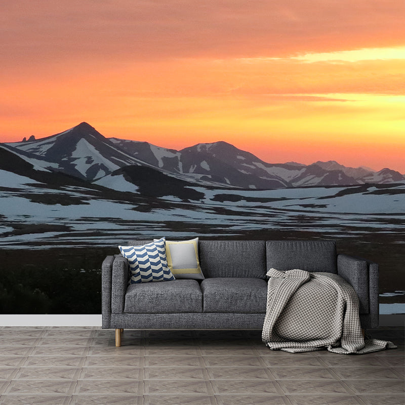 Mountain View Removable Mural Wallpaper for Dining Room, Moisture Resistant