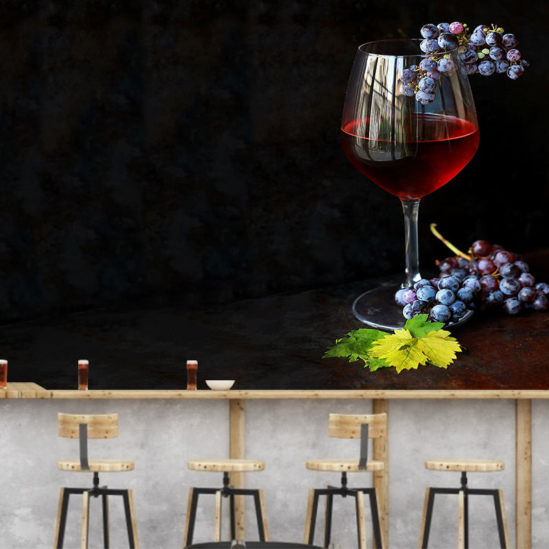 Minimalist Wine Mural Decoration Painting Wall Art for Bar Decor, Moisture Resistant