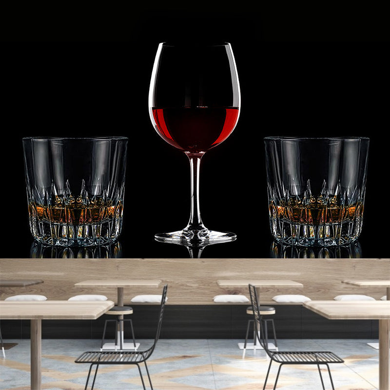 Minimalist Wine Mural Decoration Painting Wall Art for Bar Decor, Moisture Resistant