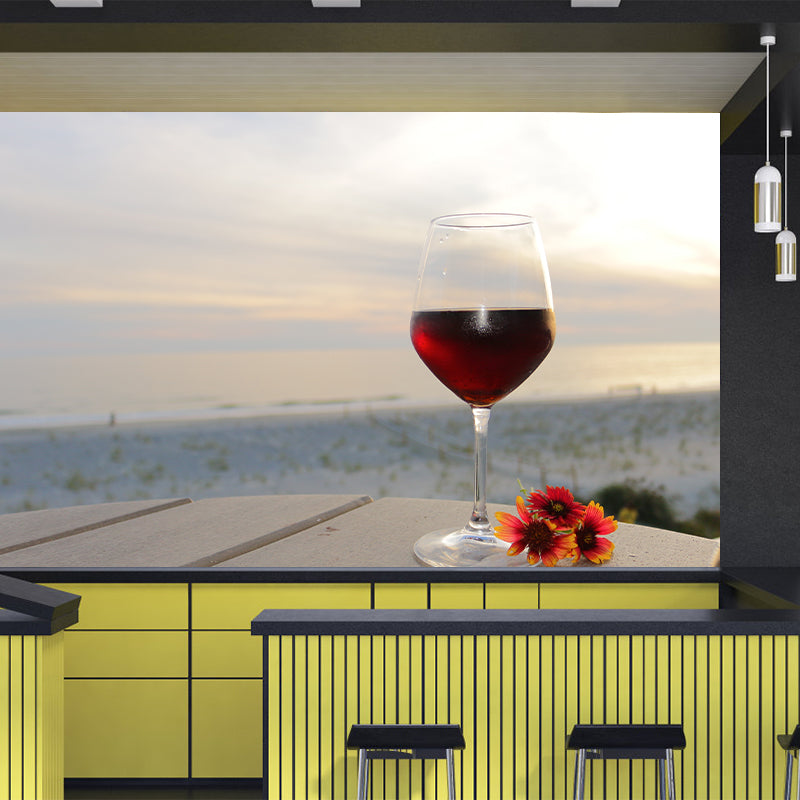 Minimalist Wine Bar Wall Decor Waterproofing, Customized Size Available