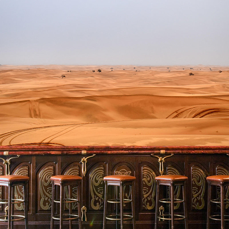 Desert Mural Wallpaper Horizontal Photography Style for Bedroom Decoration