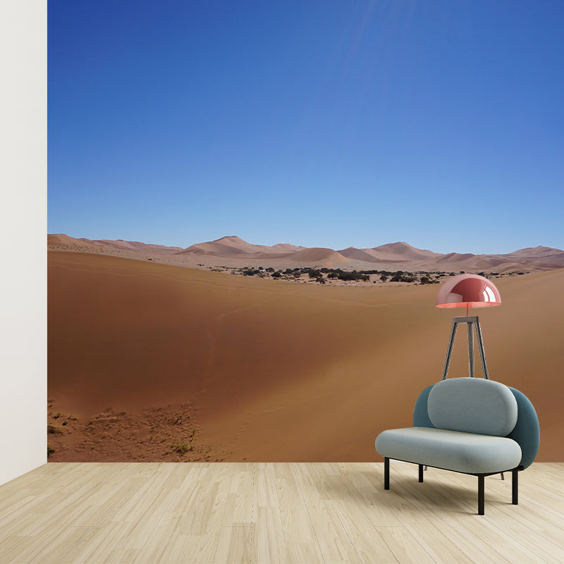 Desert Mural Wallpaper Horizontal Photography Style for Sleeping Room Decor