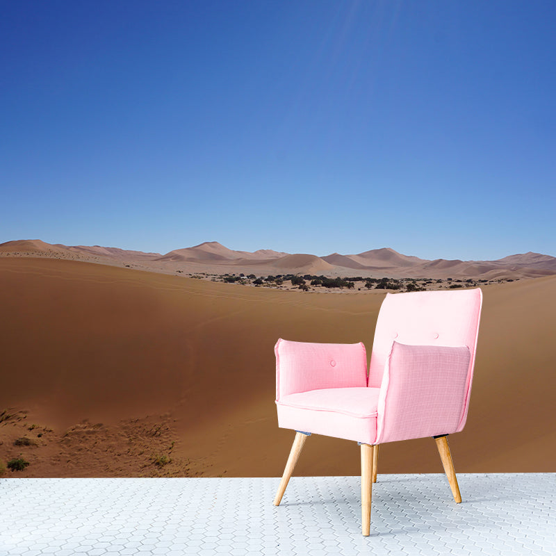 Desert Mural Wallpaper Horizontal Photography Style for Sleeping Room Decor