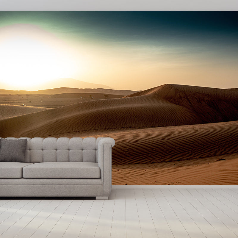 Huge Desert Mural Wallpaper Photography Style for Dining Room Decor