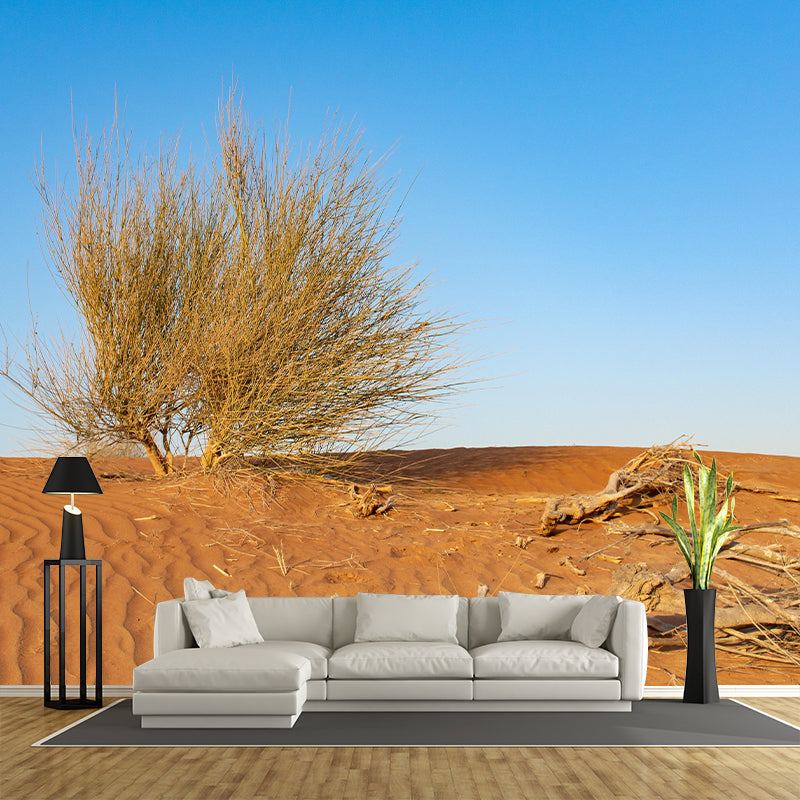 Desert Mural Wallpaper Horizontal Photography Style for Sitting Room Decor