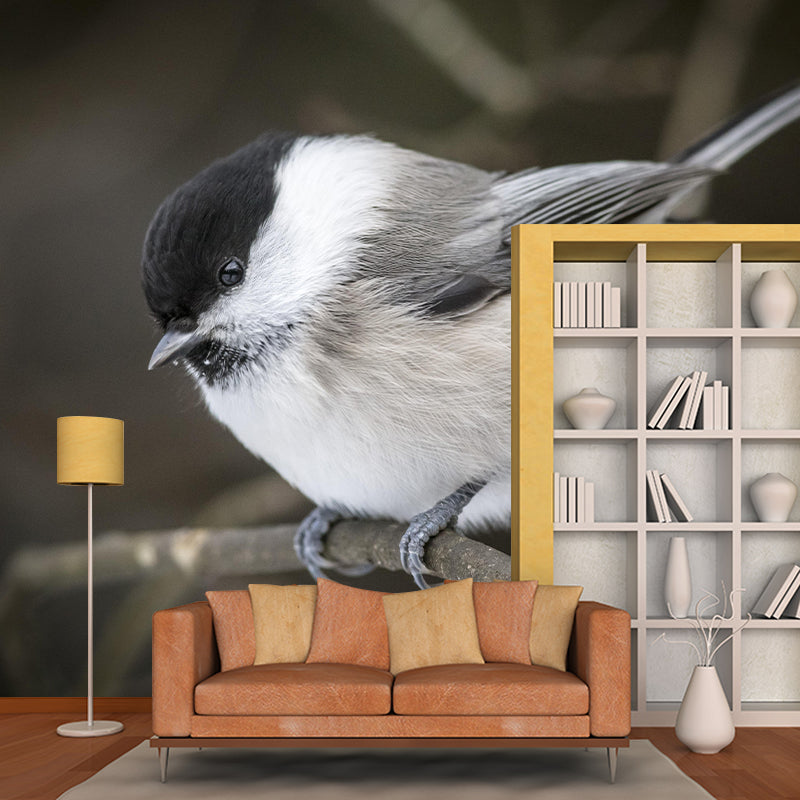 Photography Wild Animal Tit Mural Wallpaper Environment Friendly for Living Room