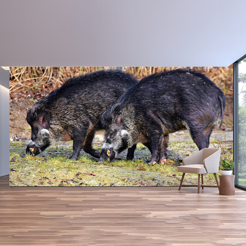 Customized Lion Wall Mural Contemporary Photography for Bedroom Living Room