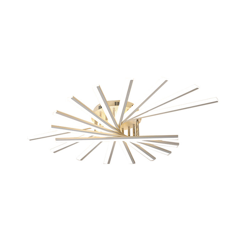 Moderne minimalistische LED lineaire inbouw gelakte ijzeren plafondarmatuur met acryl kap