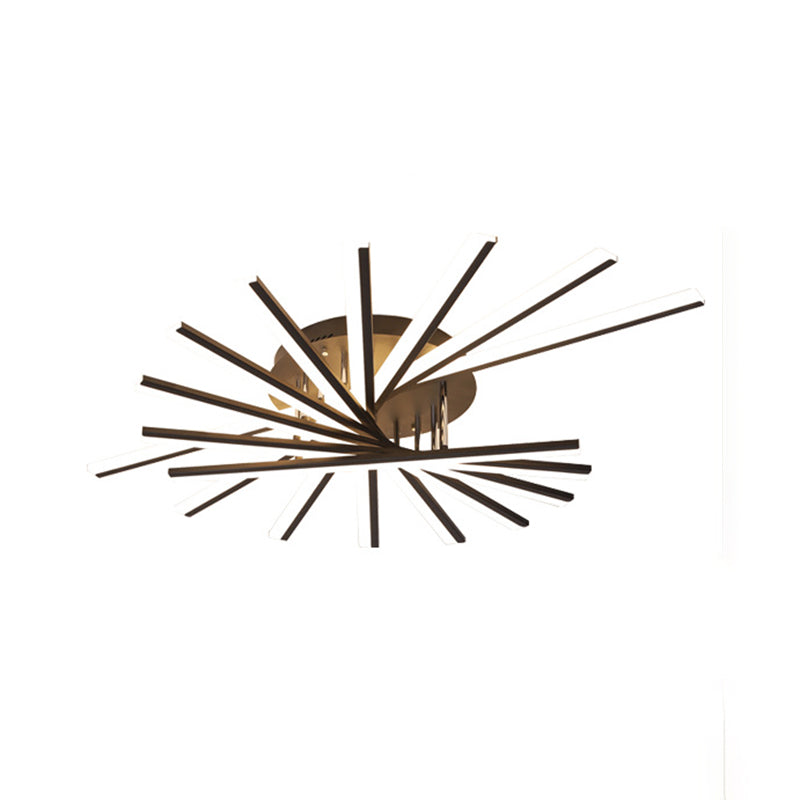 Moderne minimalistische LED lineaire inbouw gelakte ijzeren plafondarmatuur met acryl kap