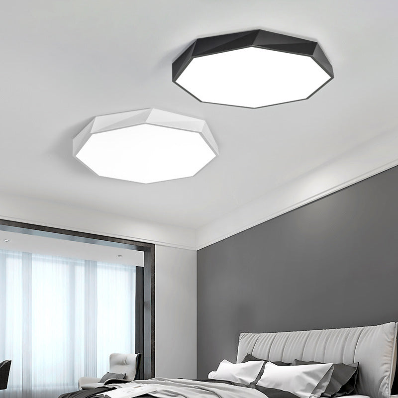 Accesorio de iluminación de techo de montaje empotrado nórdico de montaje empotrado de 1 luz de sombra redonda para dormitorio