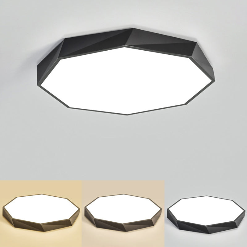 Accesorio de iluminación de techo de montaje empotrado nórdico de montaje empotrado de 1 luz de sombra redonda para dormitorio