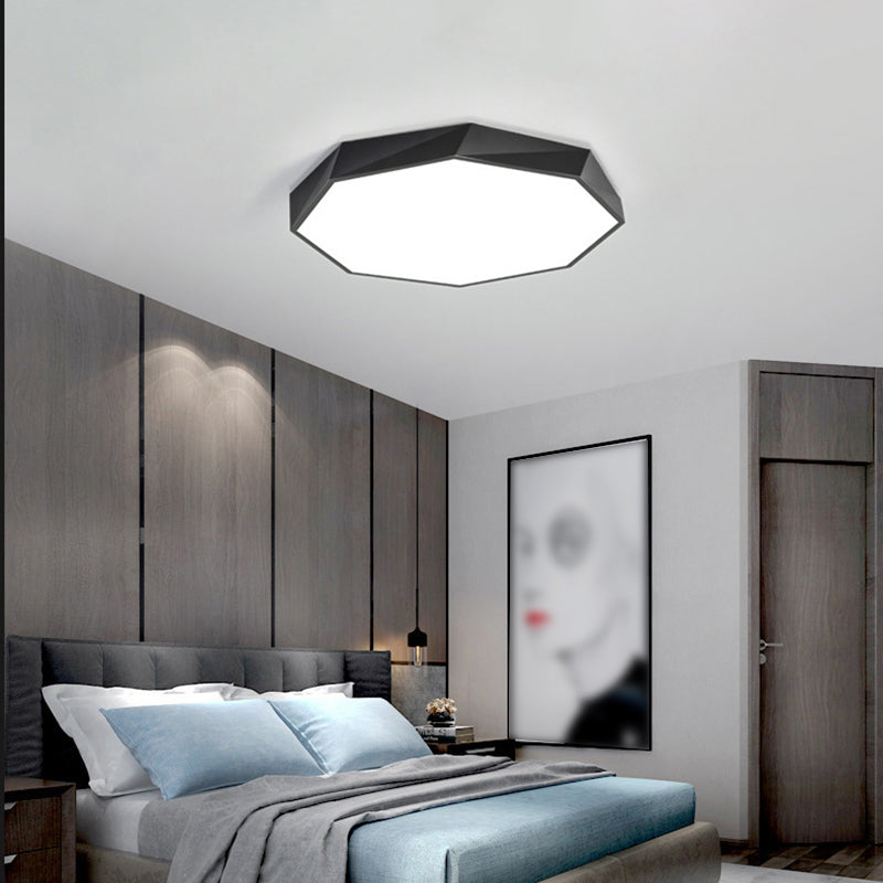 Accesorio de iluminación de techo de montaje empotrado nórdico de montaje empotrado de 1 luz de sombra redonda para dormitorio