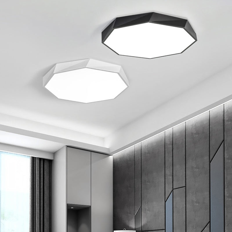 Accesorio de iluminación de techo de montaje empotrado nórdico de montaje empotrado de 1 luz de sombra redonda para dormitorio