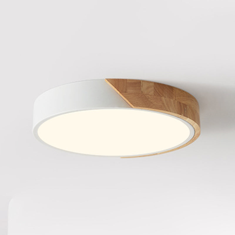 Abat-jour rond simple lumière encastré nordique macaron encastré plafonnier luminaire