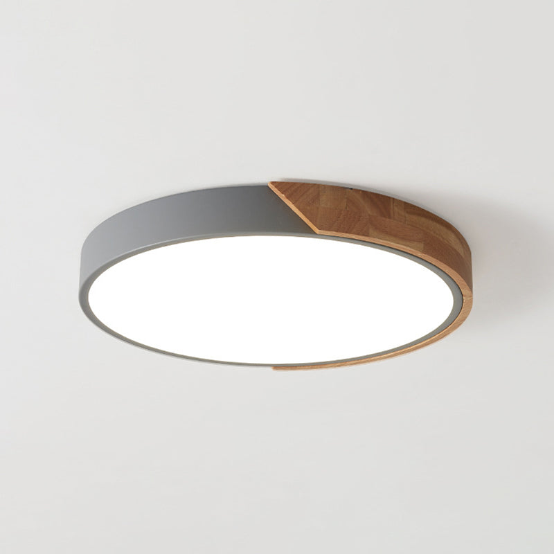 Abat-jour rond simple lumière encastré nordique macaron encastré plafonnier luminaire