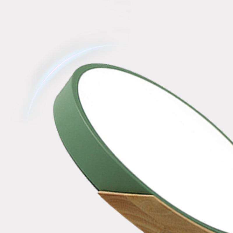 Abat-jour rond simple lumière encastré nordique macaron encastré plafonnier luminaire